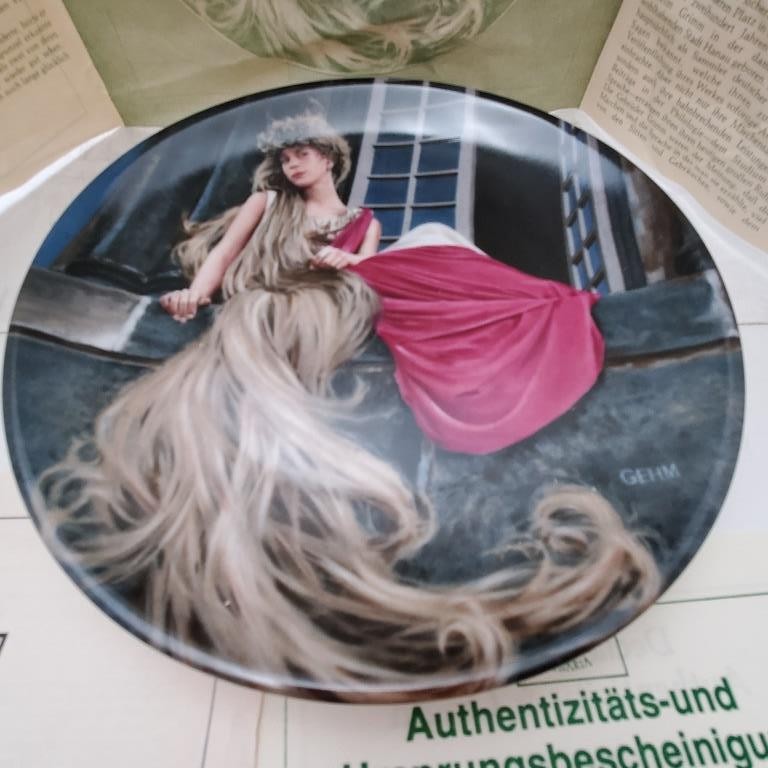 Lot of 8 Bradford Exchange Dornroschen Rumpelstilzche Rapunzel Collector Plate