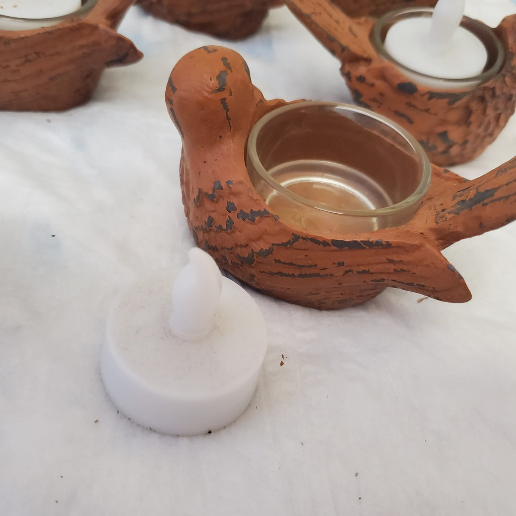 Decorative Bird Tea Light Holder Set and Napkin Holders