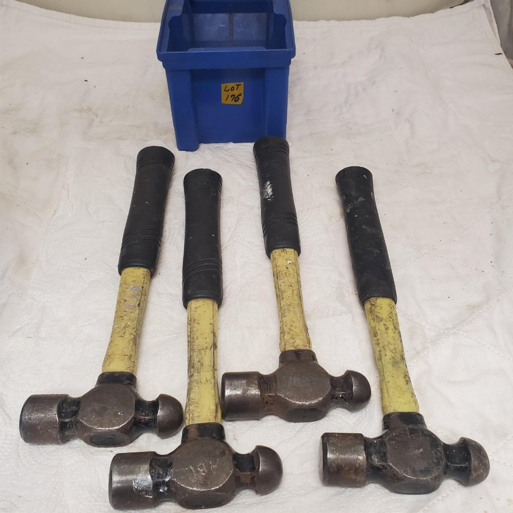 Lot of 4 Heavy Duty Ball Peen Hammer Set with Fiberglass Wooden Handle LOT-176