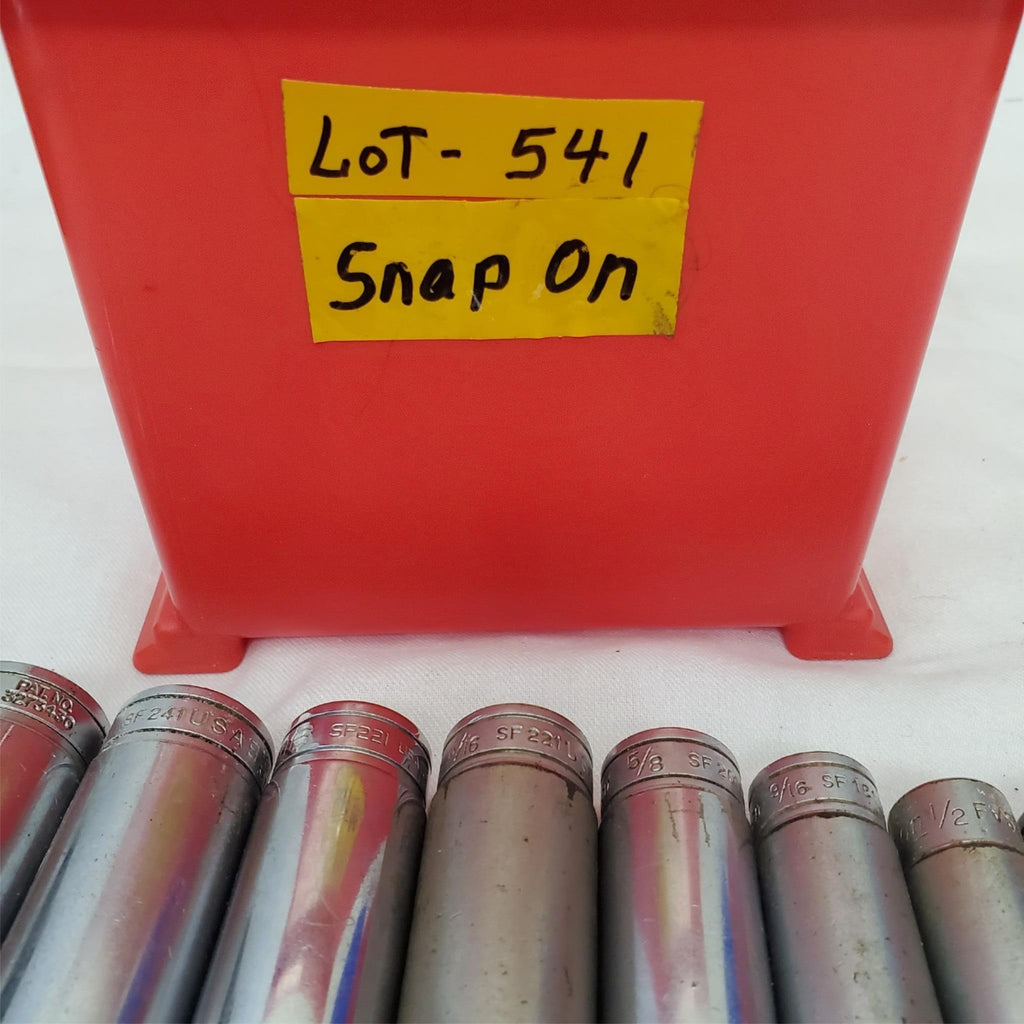 Lot of 9 Snap On 3/8  Deep Socket Set LOT-541