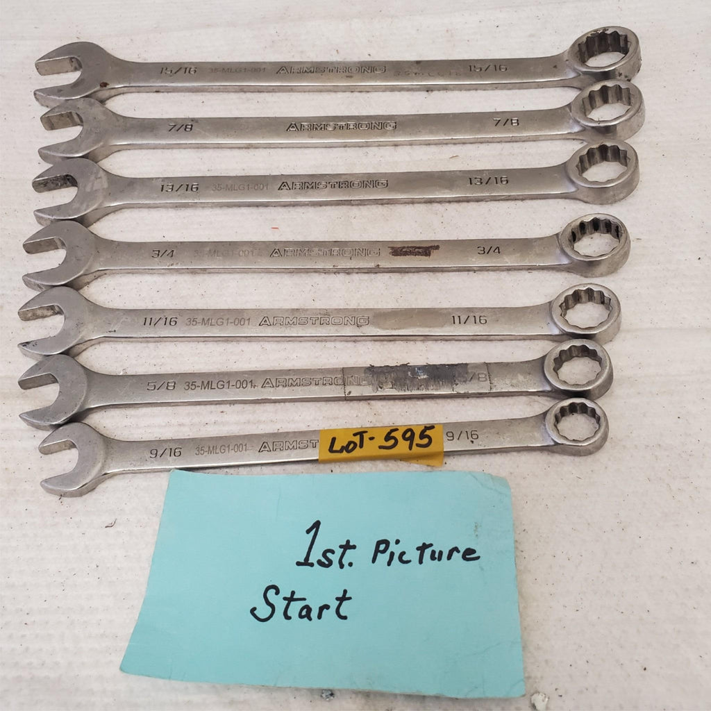 Lot of Assorted Armstrong Combination Box Wrenches LOT 595