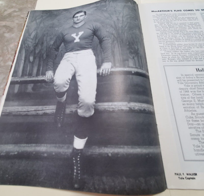 Vintage FOOTBALL Brown vs. Yale GAME Official Program Nov. 10, 1945