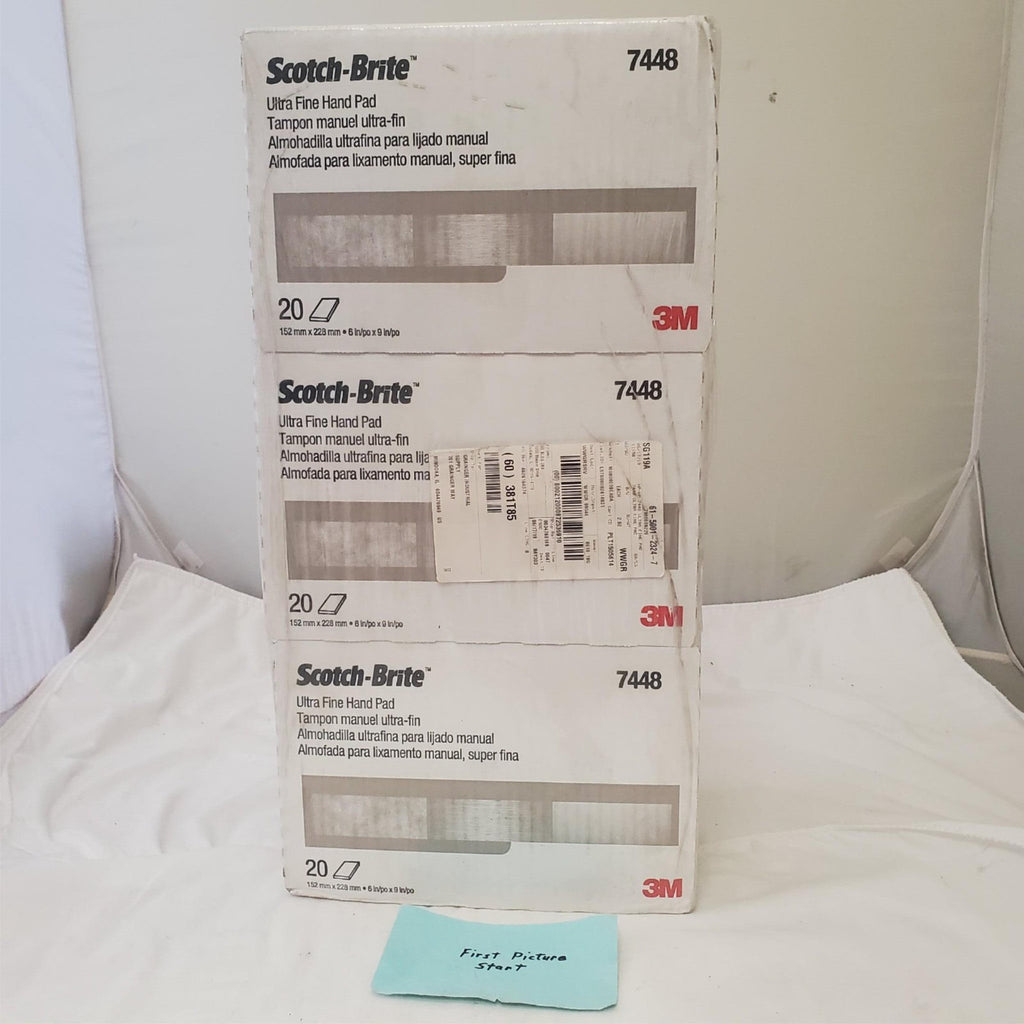 Lot of 60 3M Scotch-Brite Ultra Fine Hand Pads 07448, 6 in x 9 in