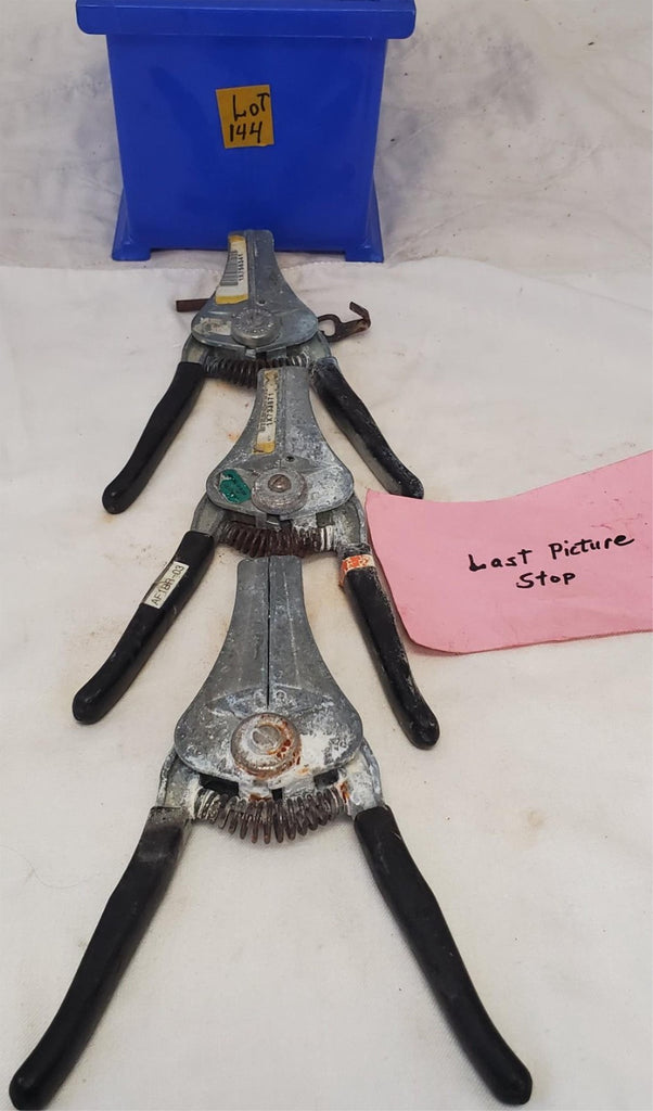 Lot of 3 Electrical Wire Stripper Spring-Loaded Tool LOT-144