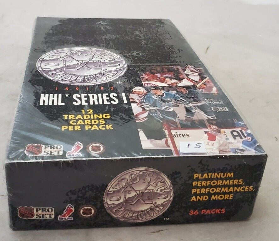 1991-92 Pro Set Platinum Series 1 NHL Hockey Box Sealed From Case Wayne Gretzky