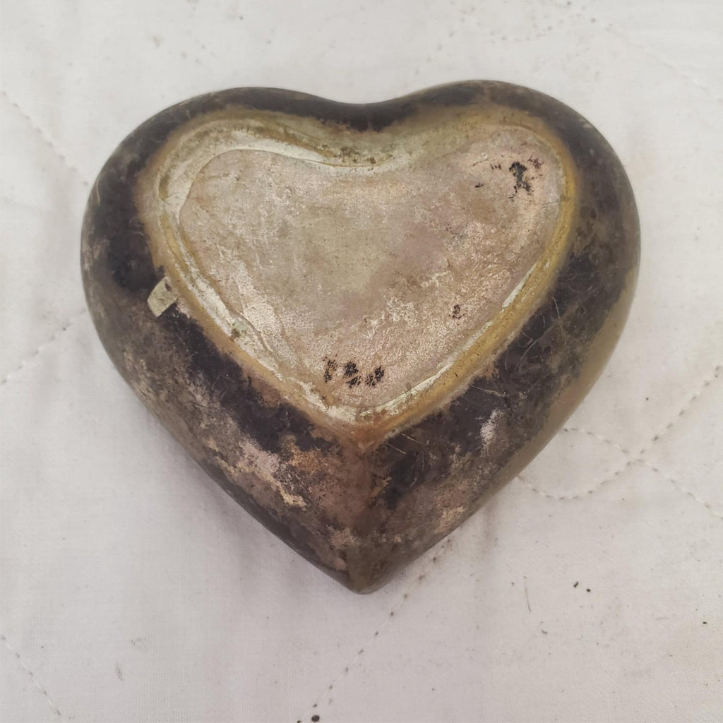 Vintage Brass Heart Shaped Trinket Dish