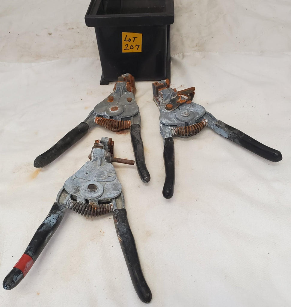 Lot of 3 Stripmaster Electrical Wire Stripper Spring-Loaded Tool LOT-207