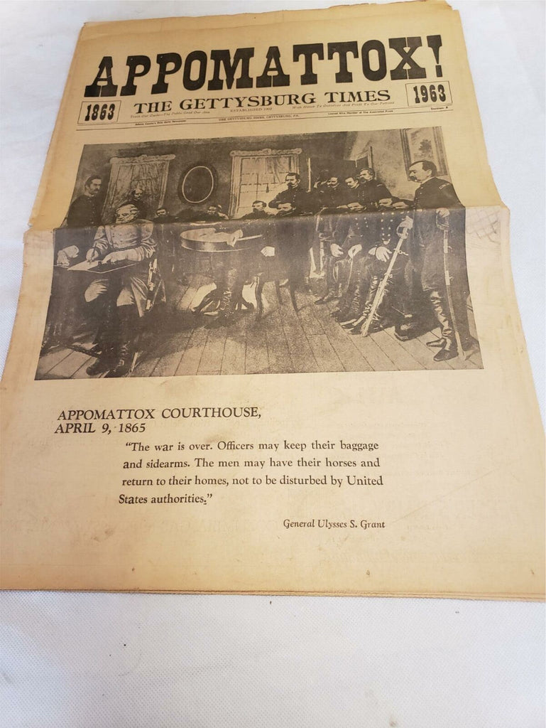 Lot of 7 Civil War Gettysburg A Mothers Sacrifice, Peace & Unity, Lee Newspaper