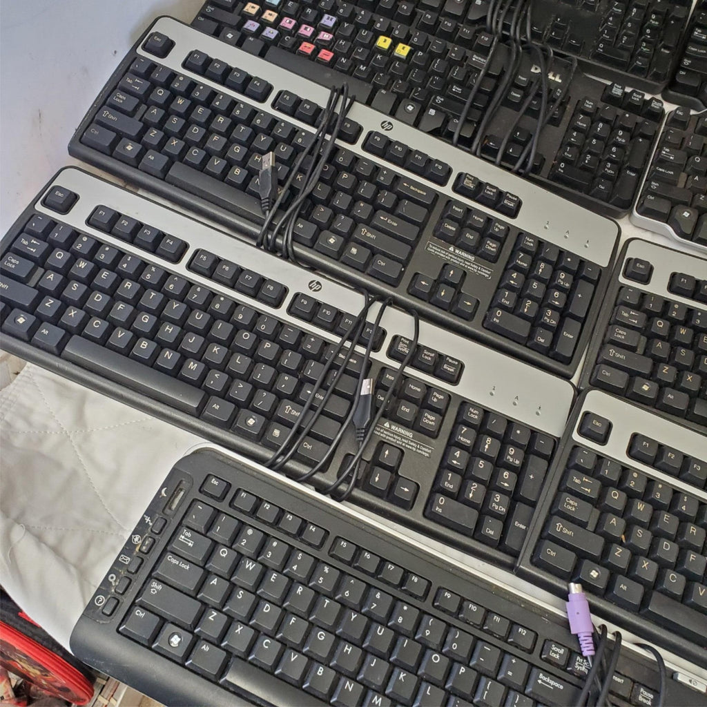 Lot of 13 Assorted Dell, HP, Logitech & other Brand Keyboards