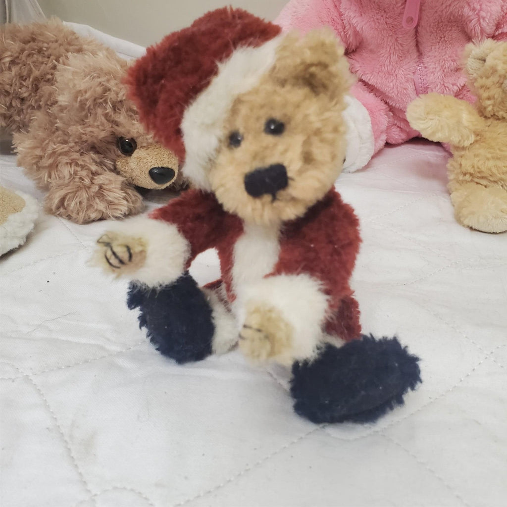 Boyds Bears Winifred  Santa Claus Robe Pink Teddy Plush Bear Stuffed Toys