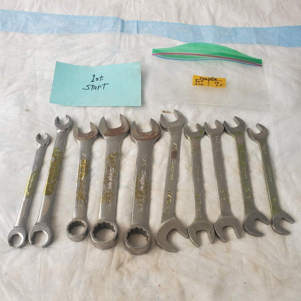 Lot of 10 Snap-On Double-Ended Wrench / Combination Wrench Tool LOT 346