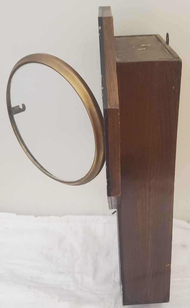 Vintage 1920s Seikosha Octagon Drop Regulator Wall Clock Japan Schoolhouse Style