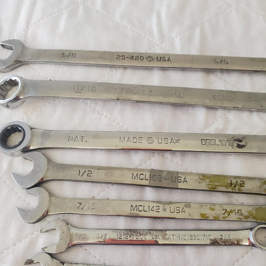 11 Pcs 12 Point SAE Combination Wrench Set - Lot 409