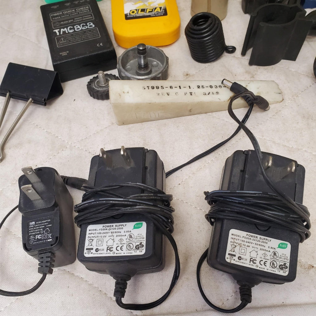 Lot of 31 Miscellaneous PowerSupply /Blade Disposal Case/ReelCleaner & Etc Tools