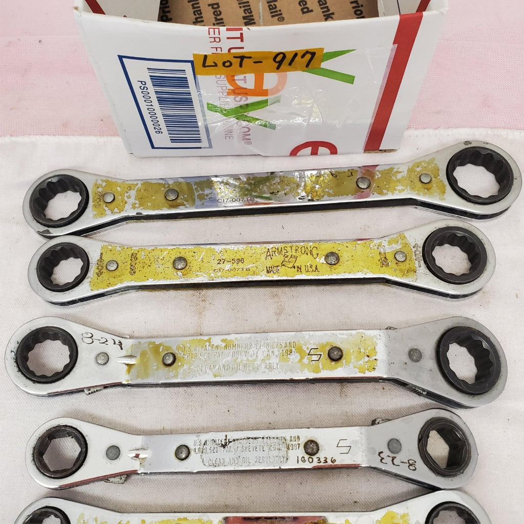 Lot of 11 Assorted Ratcheting Box End Wrench Set LOT-917