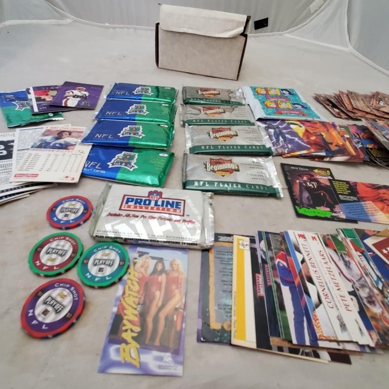 Vintage Lithophane LIGHT STAND Skybox Archie, Beginnings NFL and More Cards