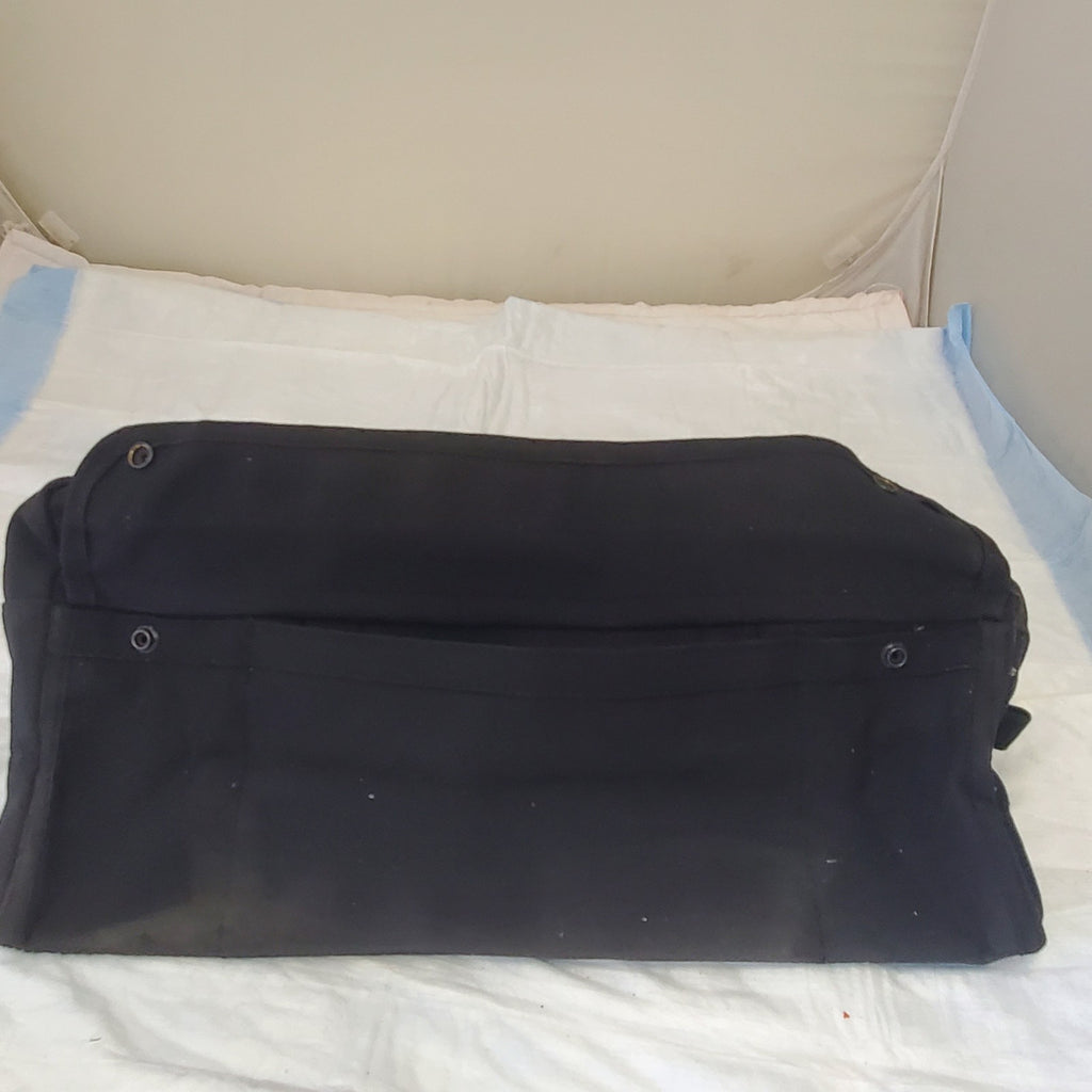 Vintage Large Shoulder Strap Pockets Zipper Tool Bag - Black