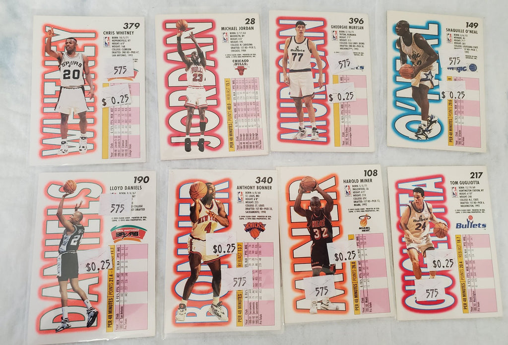 1993-94 Fleer Michael Jordan Harold Miner Heat and More Baseball Trading Cards