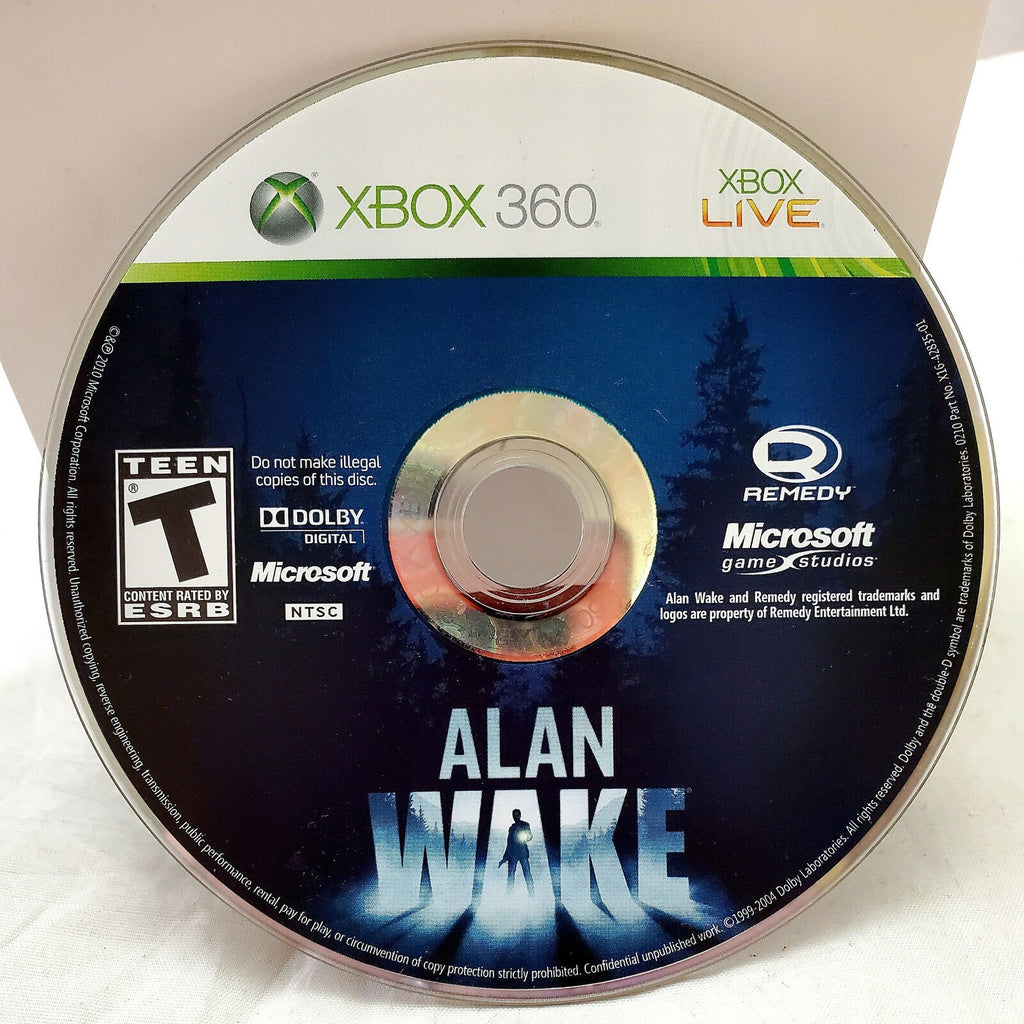 Alan Wake Microsoft Xbox 360 Video Game Disc Only