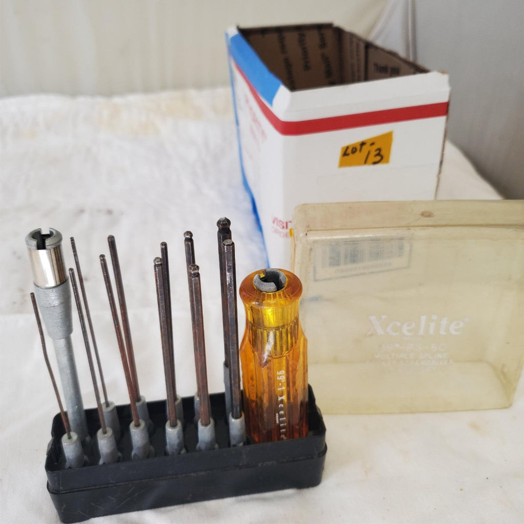 Xcelite 99-PS-60 Multiple Spline Socket Screwdriver II Piece Set USA LOT-13