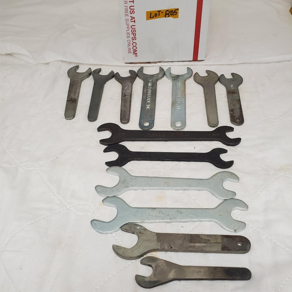 Lot of 13 Assorted Open End Spanner Wrenches Set LOT-805