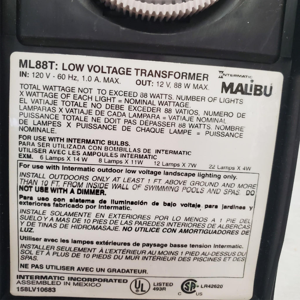 Intermatic Malibu ML88T Landscape 12 Volt, 88W Transformer