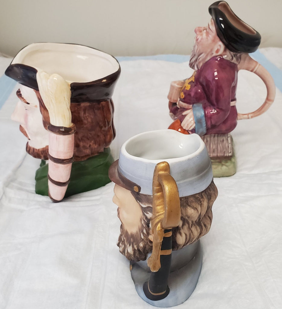 Vintage Melba Ware 4 Large Character Jugs