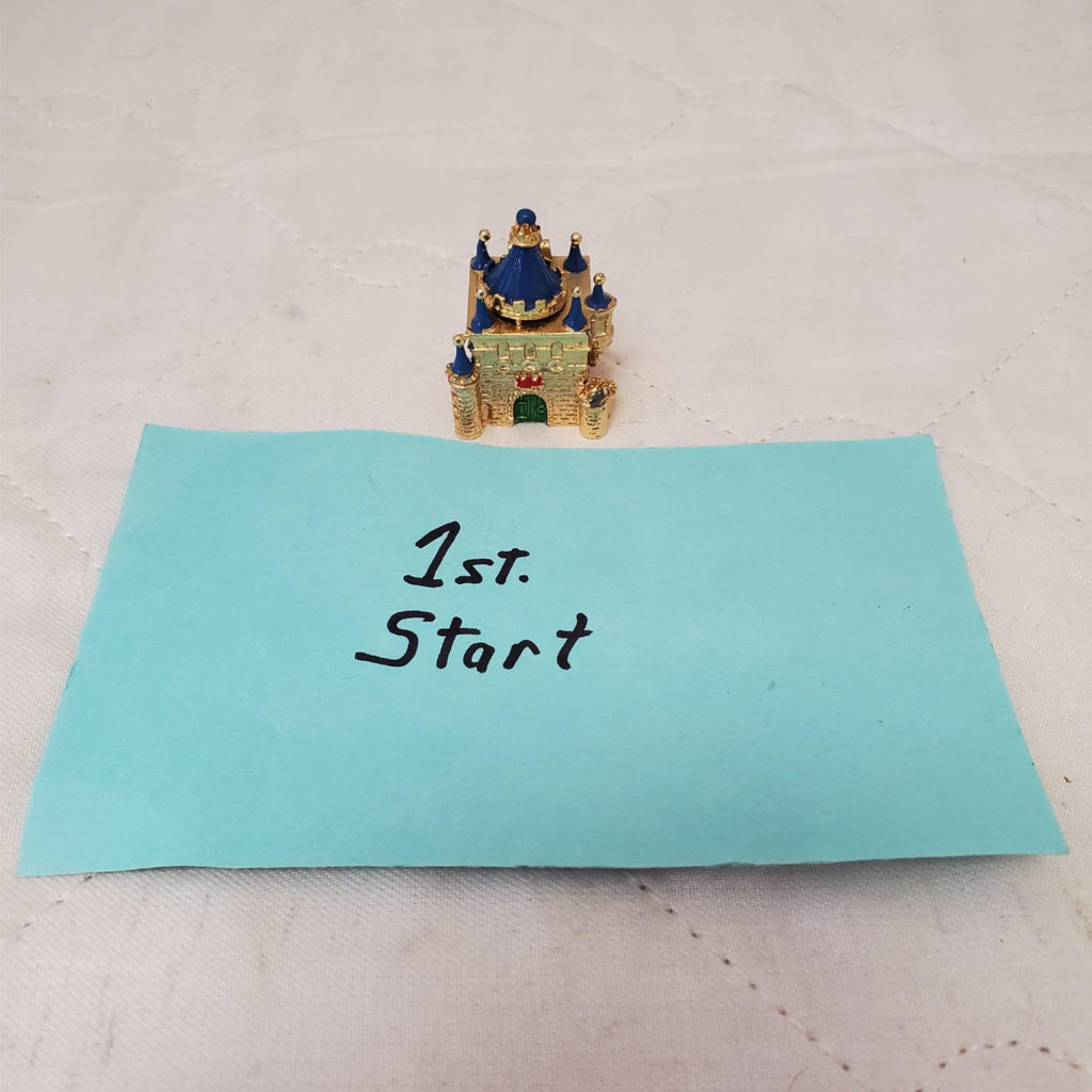 Vintage MSI 1987 Miniature Metal Castle Gaurd Princess Figurine Trinket Box
