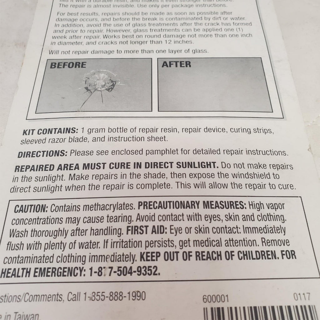 Rain-X 600001 Windshield Easy Durable Repair Kit