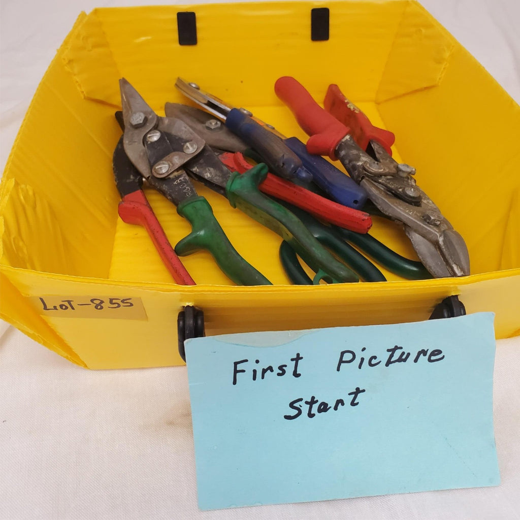 Lot of 5 Metal Snips Shears Pruners Tin Cutting Tools LOT-855