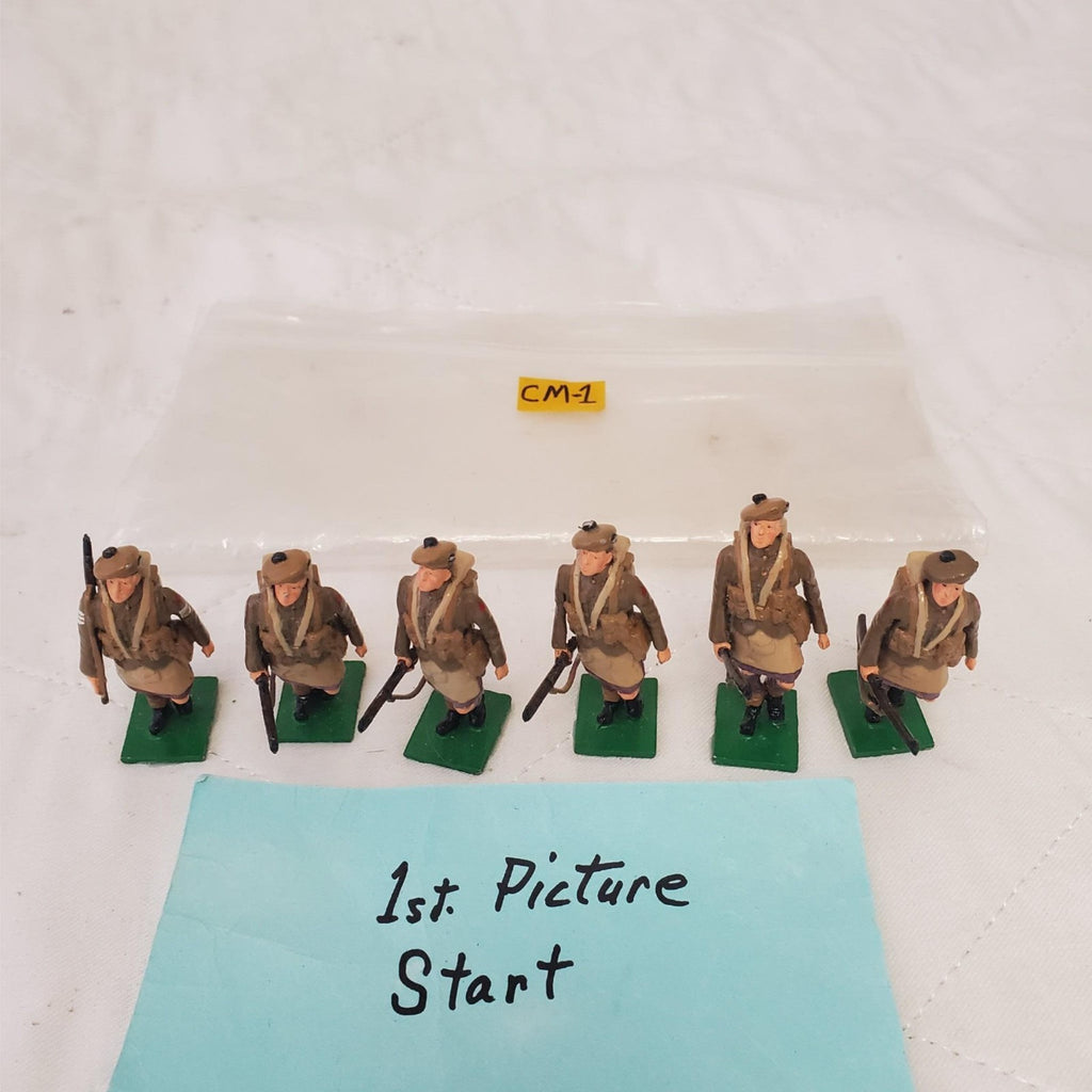 Hand Painted Metal 50mm Scottish Regiment Soldiers Set of 6UK CM-1