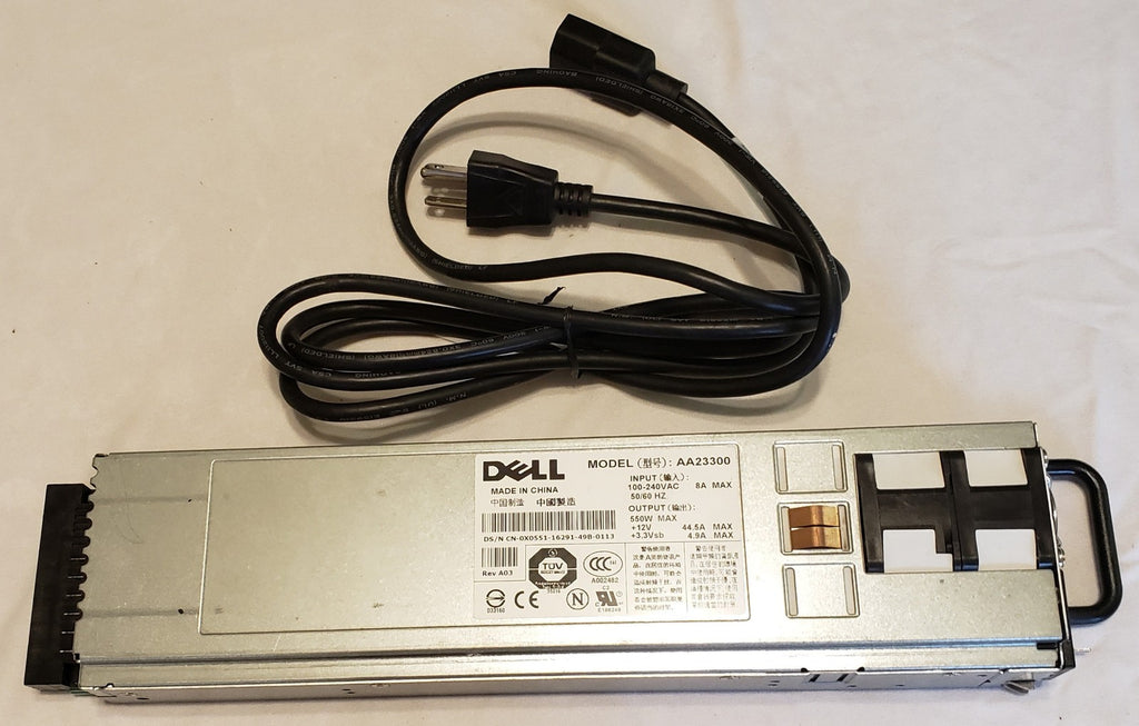 Used Dell AA23300 PowerEdge Server Power Supply 550W, REV A03