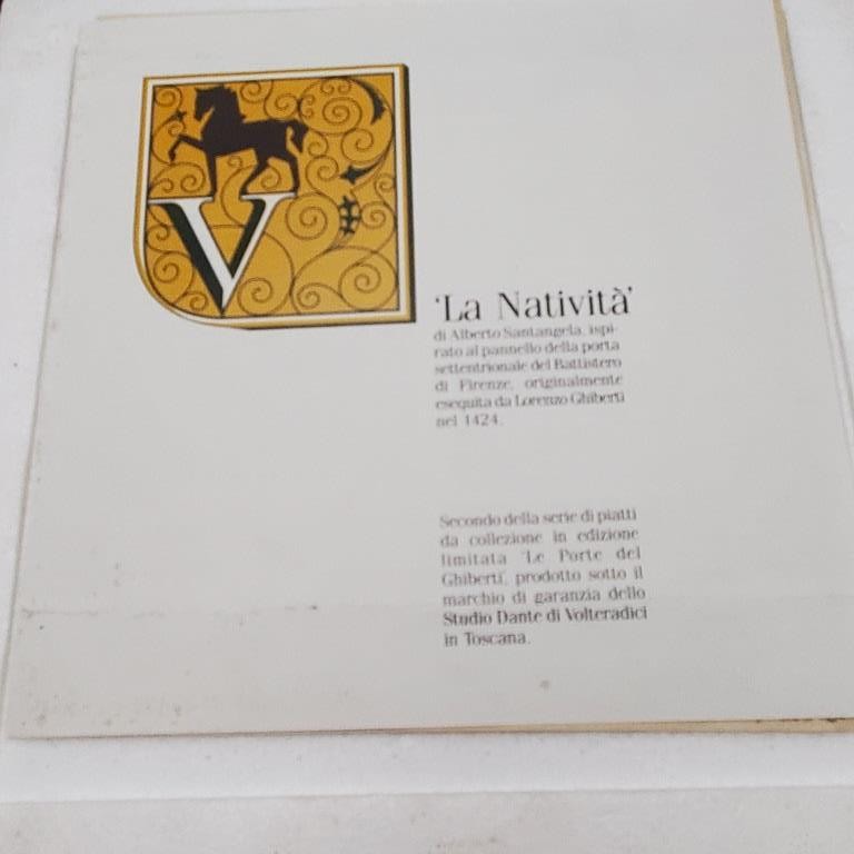 Studio Dante Di Volteradici Adorazione Dei Magi and La Nativita Plate