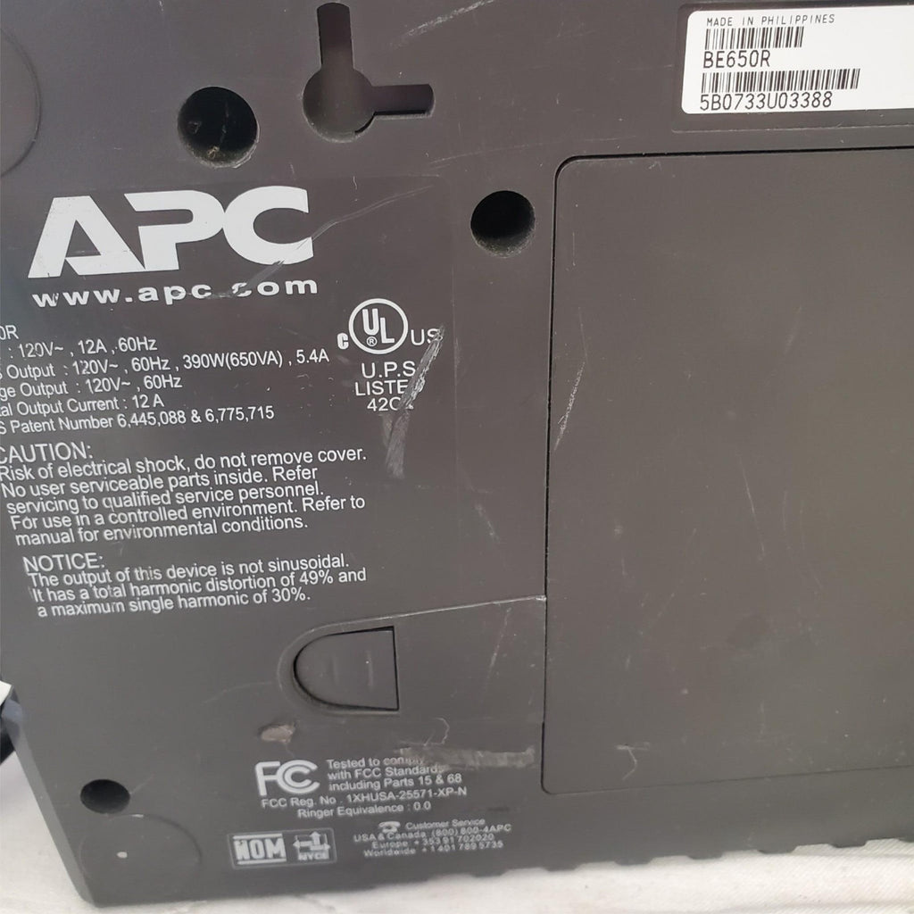 APC Back Up UPS ES 650 120V BE650R Surge Protected #11 (NO BATTERY INCLUDED)