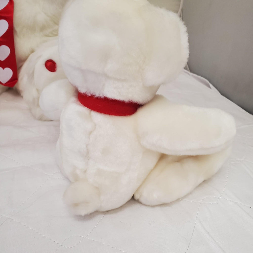 Set of 2 Vintage Plush Valentine’s Stuffed Bear Toy