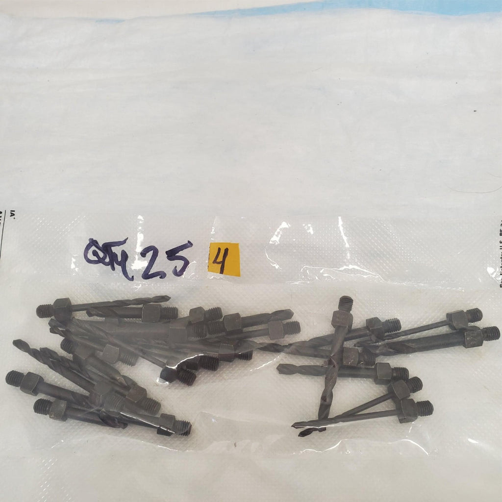 Lot of 25 Assorted Threaded Drill Bits Aircraft Tool - 4