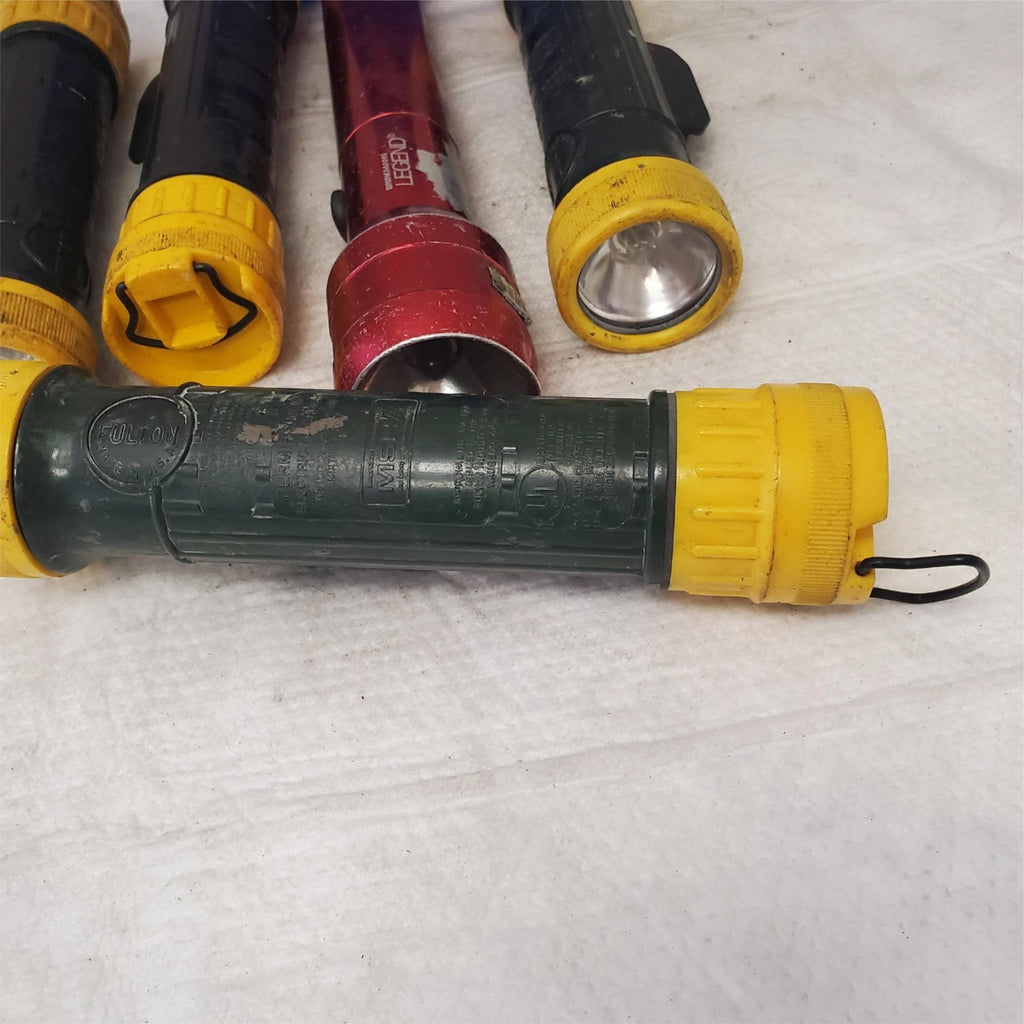 Lot of 5 Msha and Brinkmann Legend Aluminum Flashlight