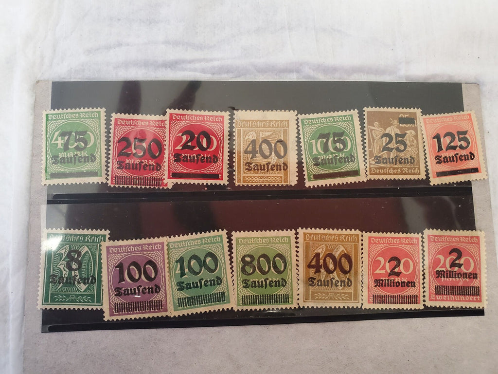 Complete Vintage Used 1923 German Weimar Reich Sets Service Stamps set