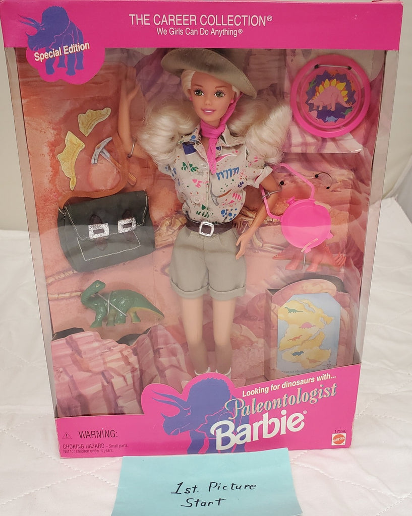 Vintage Paleontologist Barbie Career Doll with Fossils Safari Outfit 90s STEM