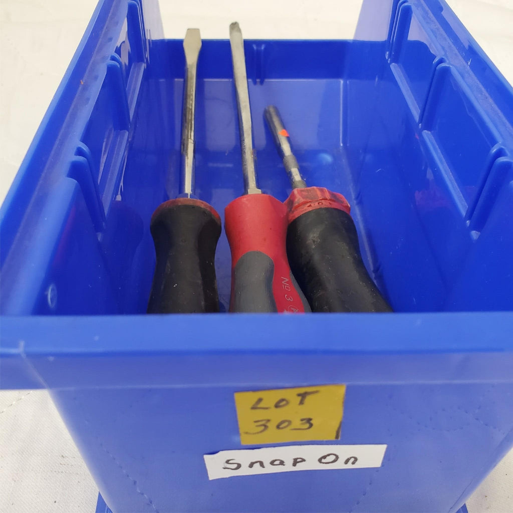 Lot of 3 Snap-on Soft Grip Ratcheting Screwdriver Set LOT-303