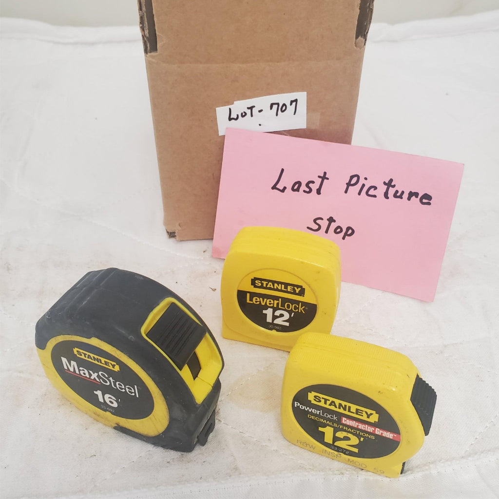 Lot of 3 Stanley Locking Measuring Tape LOT-707