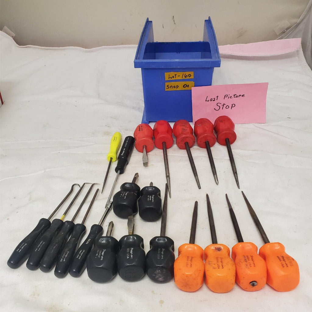 Lot of 21 Assorted Snap-on Flat Head Slotted Nut Driver & More LOT-160