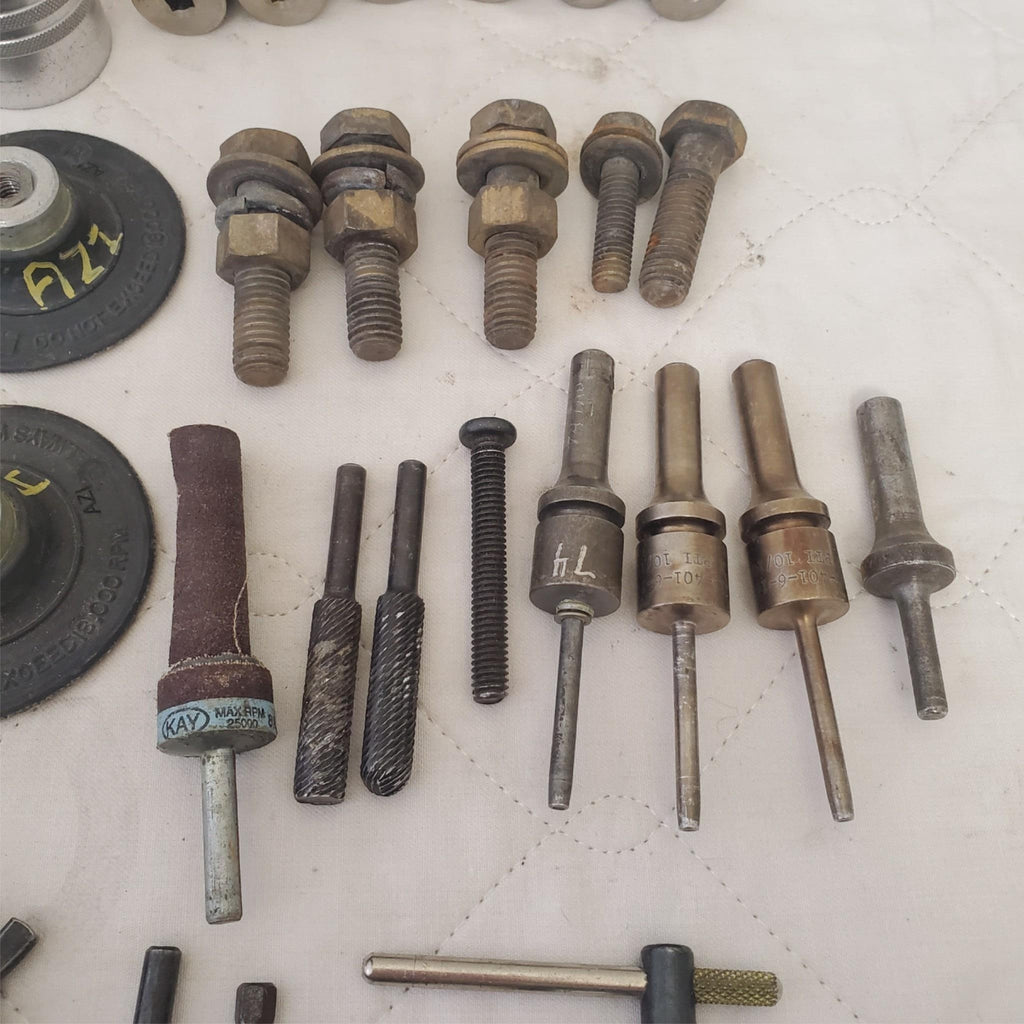 Lot of Cab Mount, Rivet Shank, Nuts Bolts, Drill Chuck Key & Other Tools LOT 352