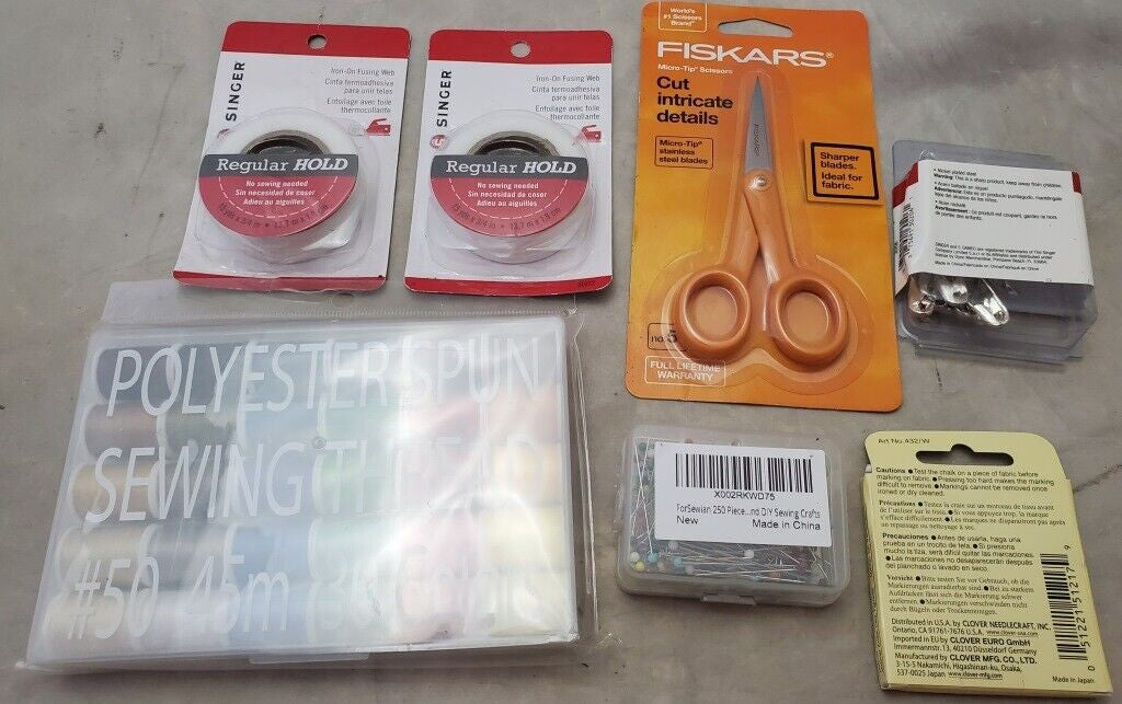 Sewing Lot Superior Quality Polyester Thread Reels Chalk Fiskars Scissor Sewing