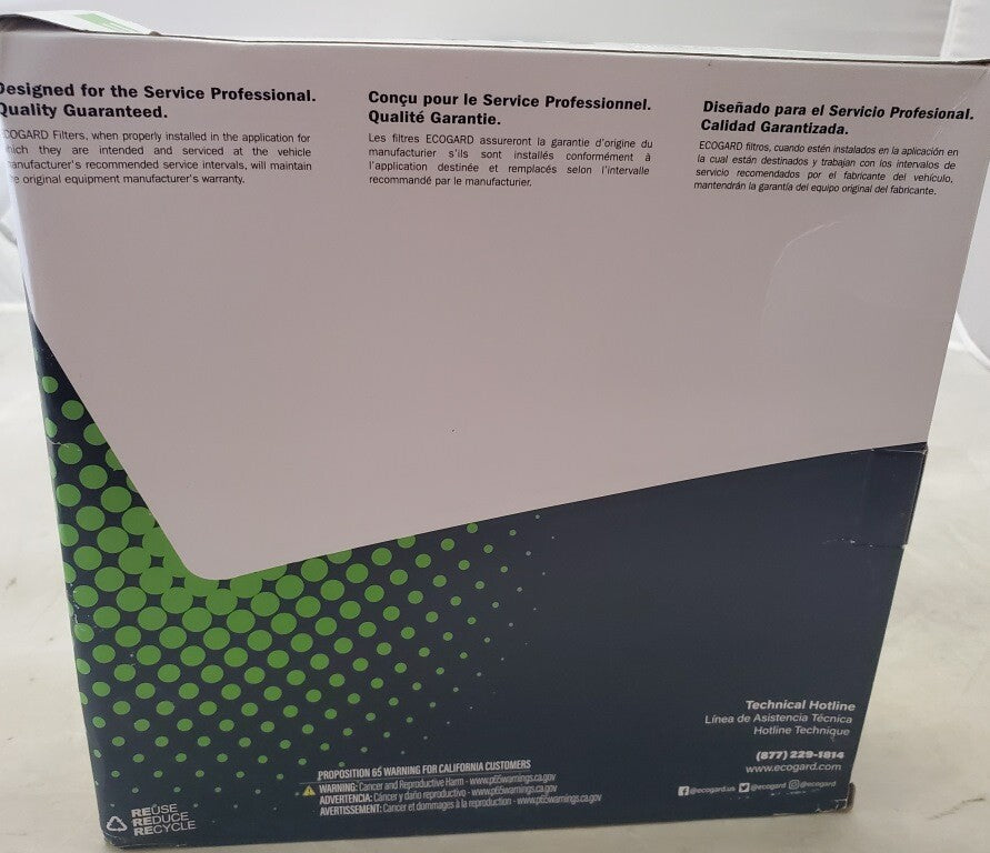 Ecogard XC36115 Premium Cabin Air Filter Front Quality Guaranteed