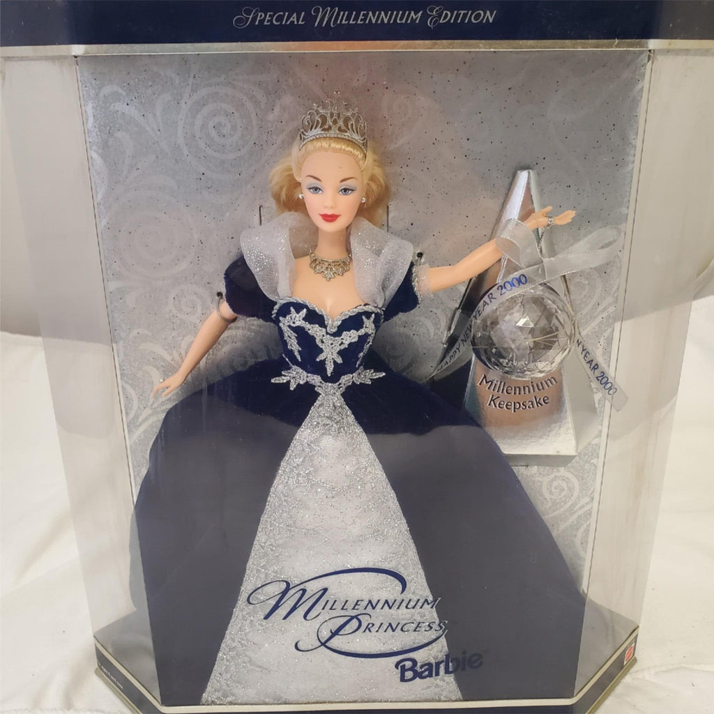 Barbie 1999 - Millennium Princess Barbie Doll - Mattel Blonde Blue Velvet Dress
