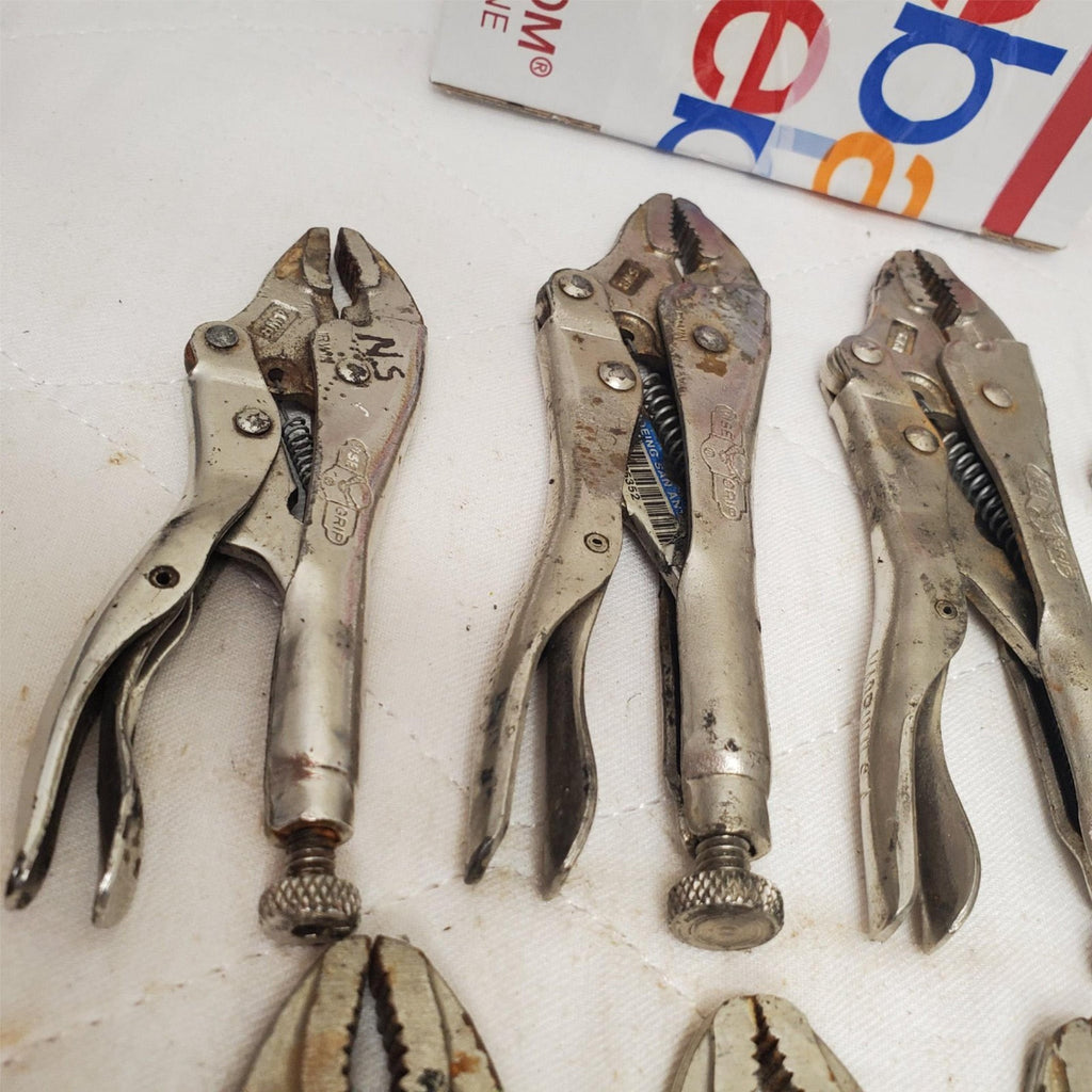 Lot of 8 Assorted Adjustable Locking Pliers Set LOT-798