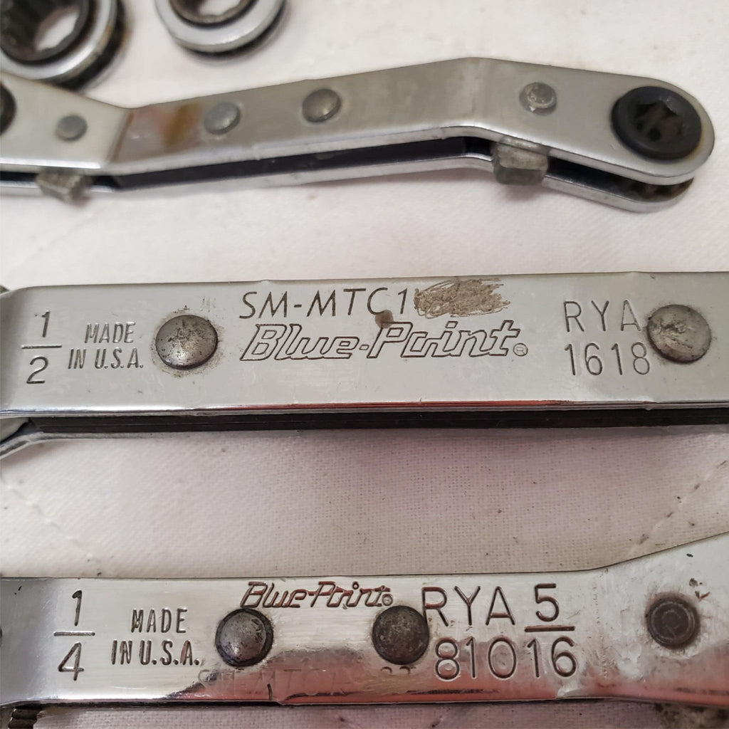 Lot of 7 Double Box End Reversible Ratchet Wrenches & Drive Ratchet Set LOT-894