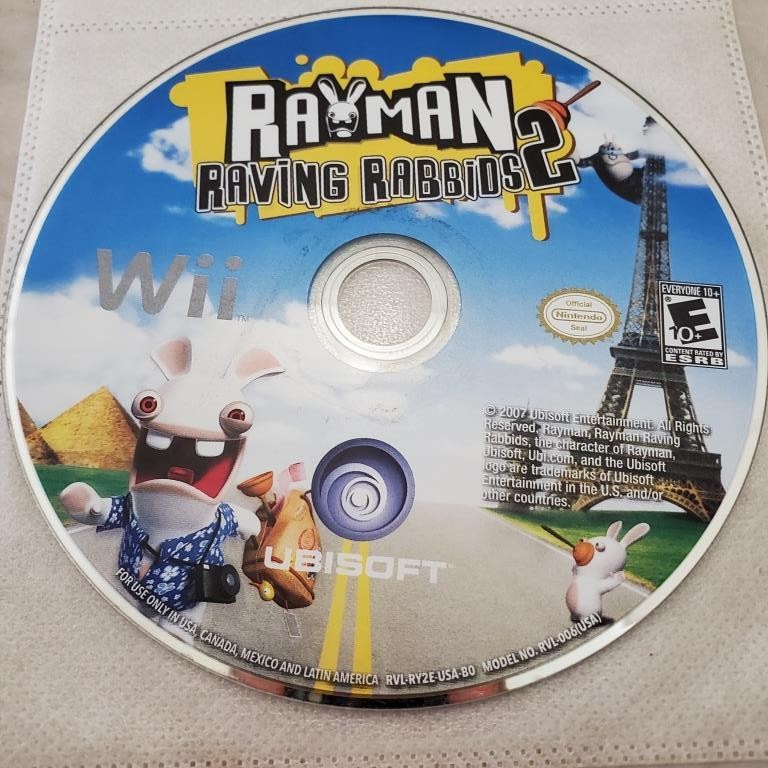 Rayman Raving Rabbids 2 Nintendo Wii Video Game Disc Only