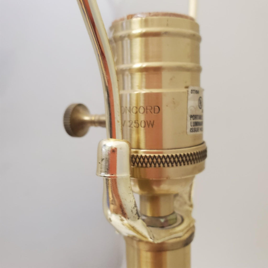 One Vintage Bombay Company Crystal and Brass Table Lamp